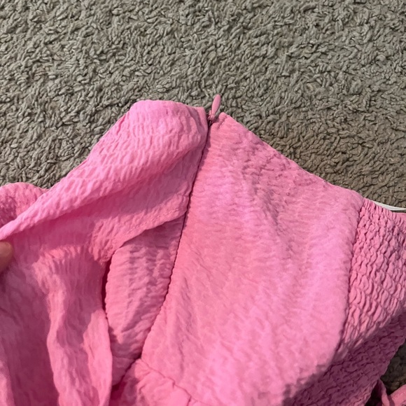 Lulus Cute and Sweet Pink Tie-Back Mini Skater Dress - Picture 5 of 9